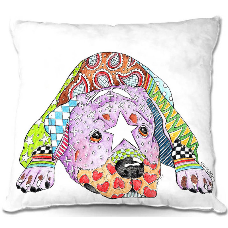  Coussin Couch Rottweiller, 18 po x 18 po, Blanc