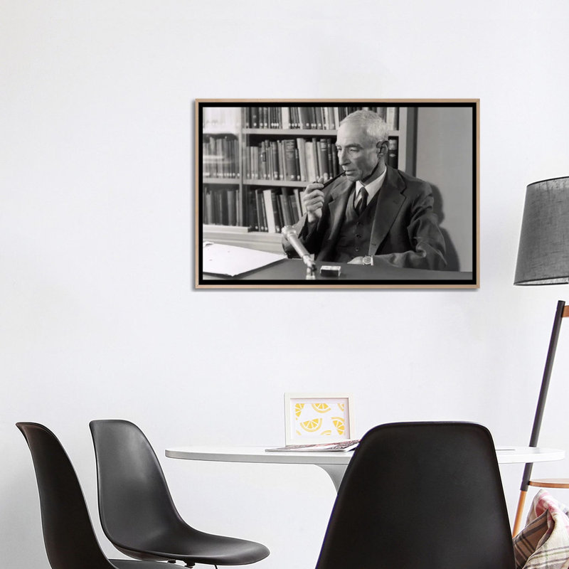 J. Robert Oppenheimer - reproduction d'art sur toile - toile encadrée, 40 po x 26 po, Framed Canvas, Beige