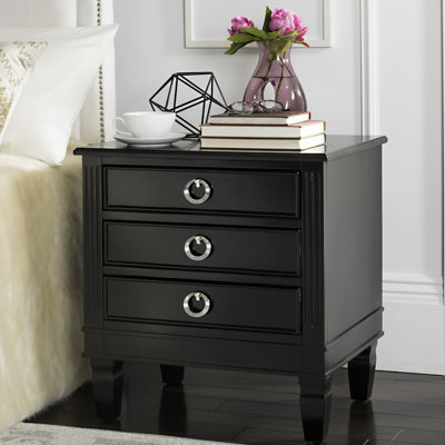 Aonesty 24 " W Solid Wood Nightstand