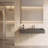 Juniper 36" Right Basin Rectangular Wall Mounted Bathroom Sink with Concealed Drain - Gray, With Faucet Hole-1969405147-1969405145