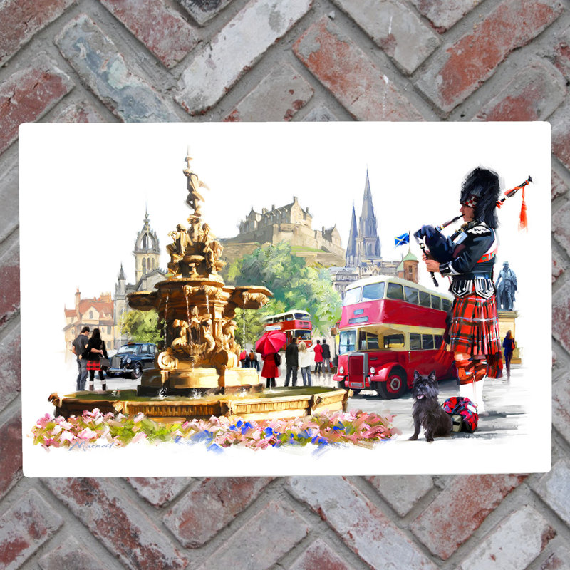 MACNEIL STUDIOS Traditional Cities & Countries Wall Decor on Ceramic