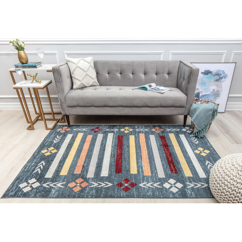 Tapis bleu Jada, Rectangle 8 pi x 10 pi