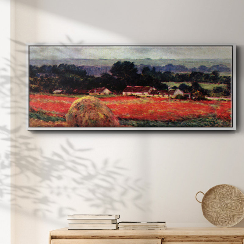 Le coquelicot de Blumefeld par Monet - Toile encadrée, H 8 po x l 20 po