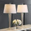 Lampe de table DEL en verre 32 po Gonsales