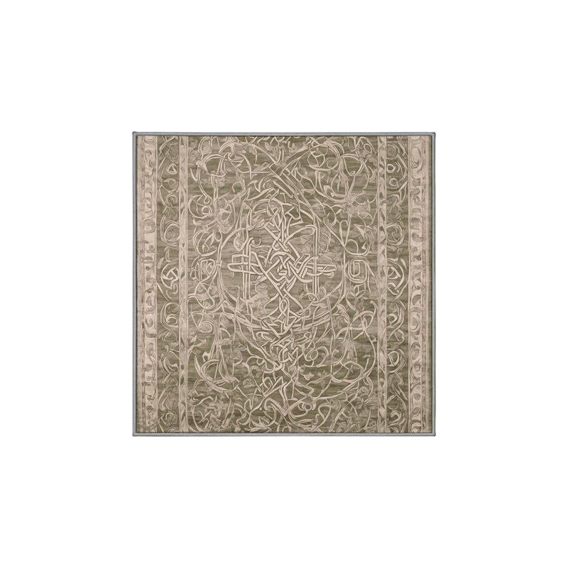 Silky Soft Plush Gray Area Rug, Square 3'