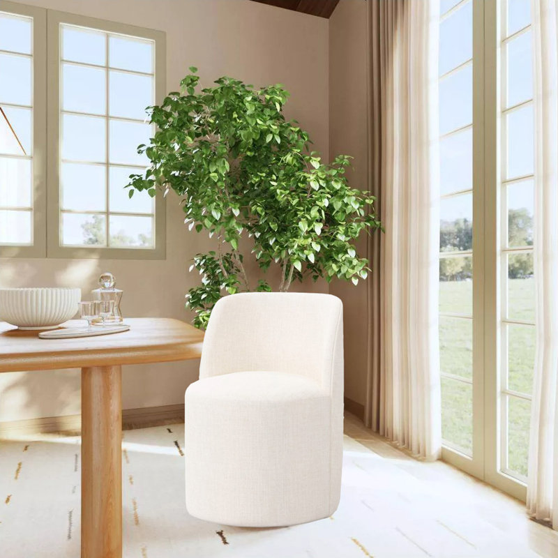 Barrel Upholstery Dining Chair, Beige