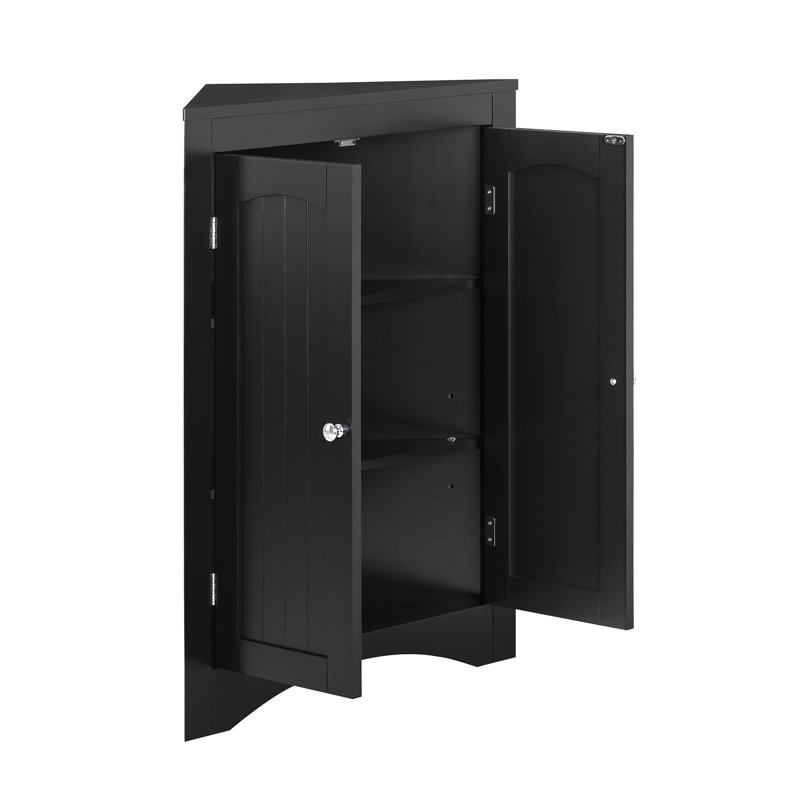 Armoire de buffet, armoire de coin, armoire de coin de plancher de salle de bain avec portes et tablettes, cuisine, salon, armoire de rangement autoportante pour salle de bain, rangement de salle de bain