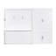 Grand lit escamotable mural avec placard, blanc