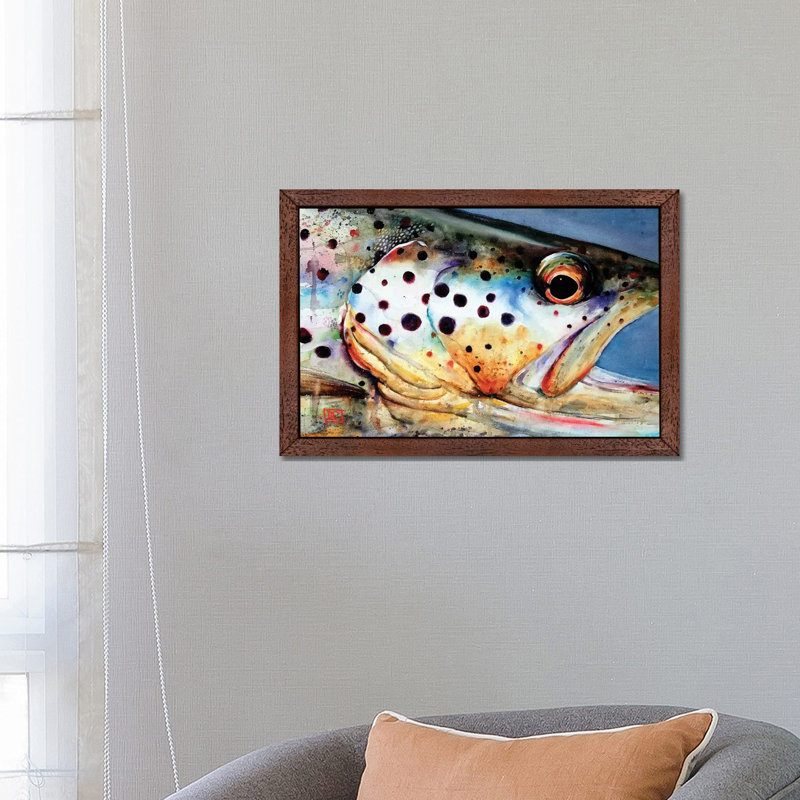 Brown's Eye View by Dean Crouser - Floater Frame Painting on Canvas, 66.04 cm H x 45.72 cm W, Brown