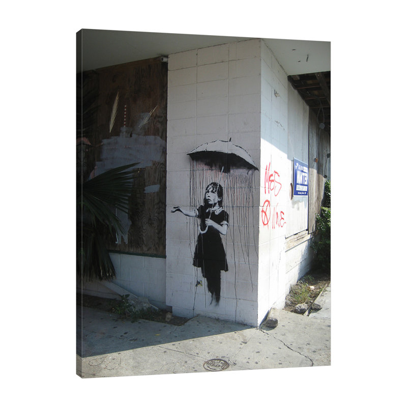 « parasol fille », reproduction d’impression sur toile tendue, H 20 po x l 15 po x P 1,5 po