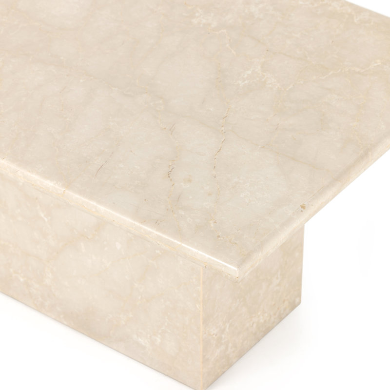 Arum Marble Coffee Table, Cream Marble