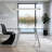 51-Inch Tempered Glass Dining Table with Sturdy Metal Legs-1916615908