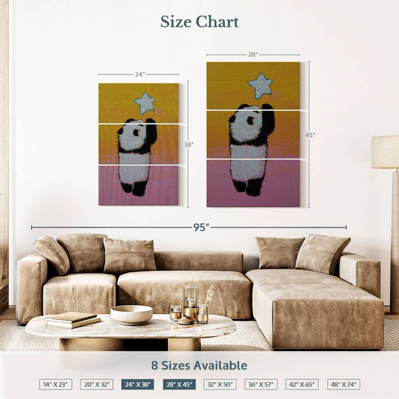 Brampt Panda Star, 38" H x 24" W