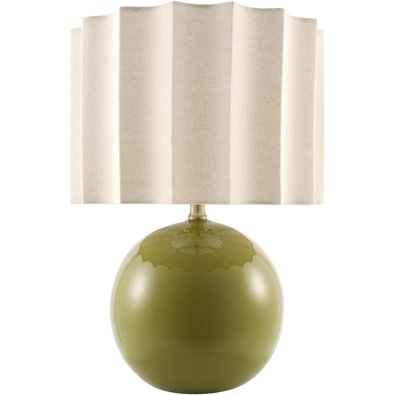 Laroche Ceramic Table Lamp, Olive