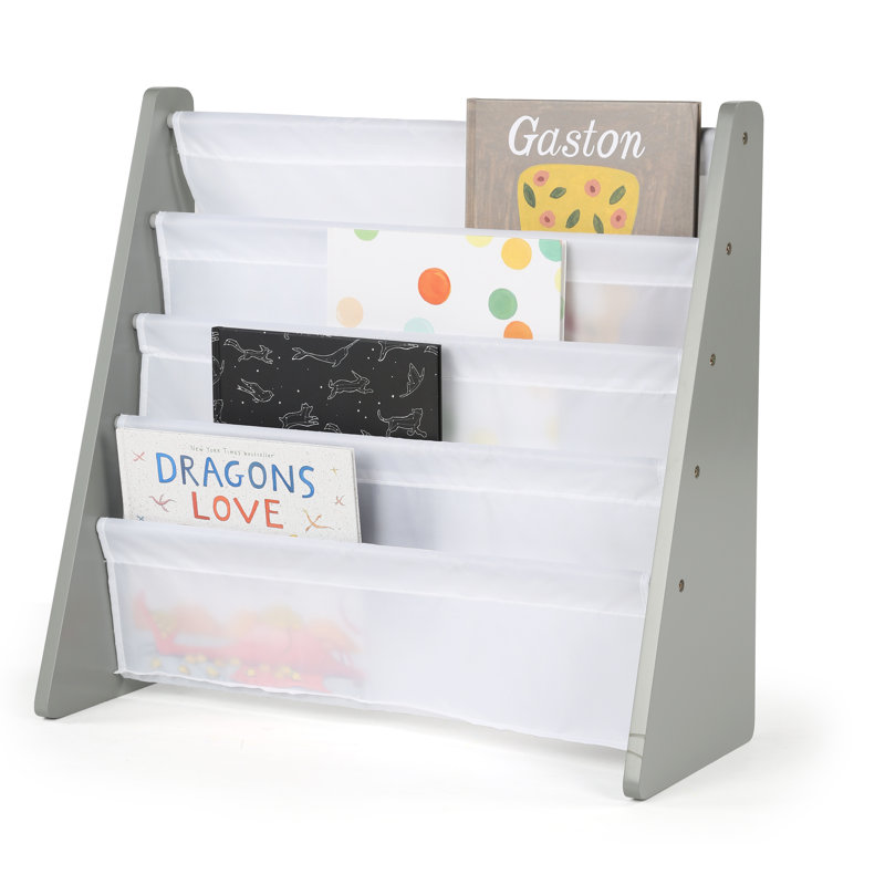 161.29cm H X 154.84cm W Kids Book Display, Grey/White