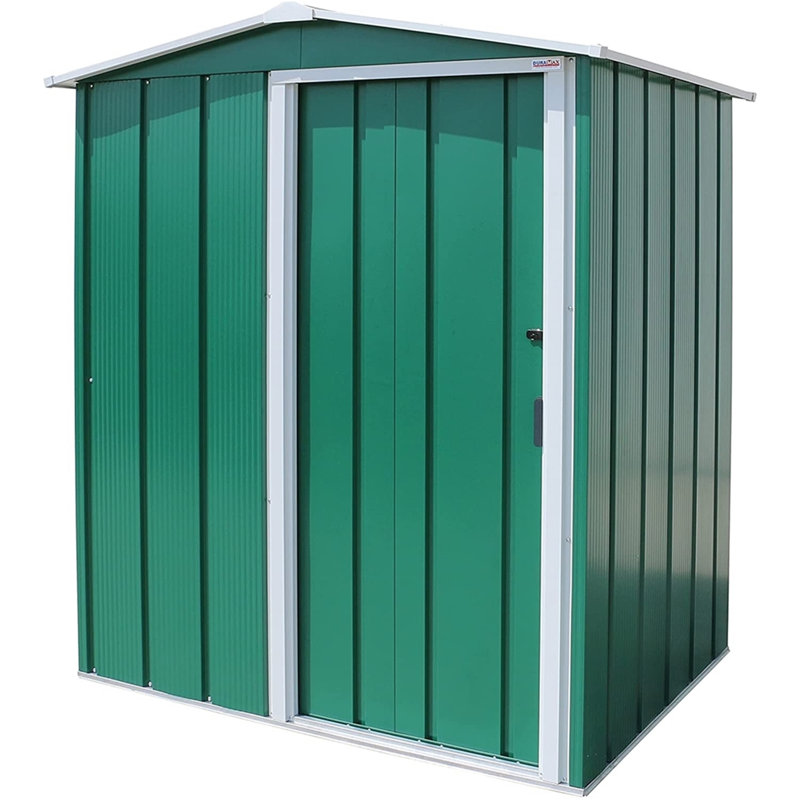 Salford 5 ft. W Metal Garden Shed, Green