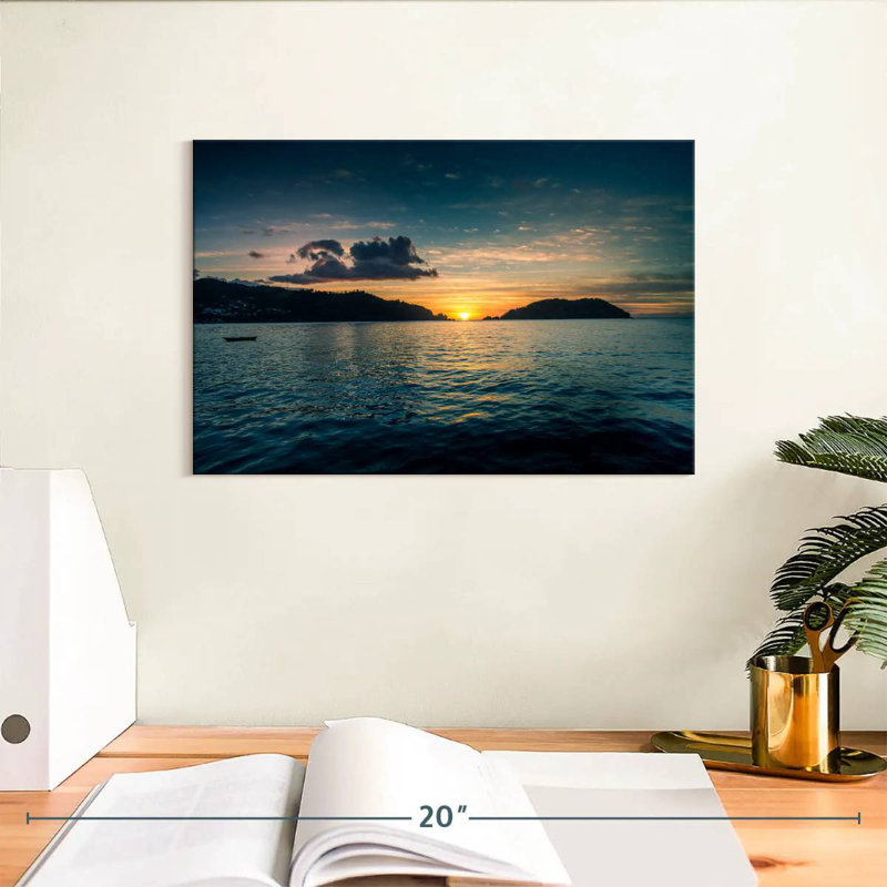 Coucher de soleil Gillard Cumberland Bay, H 8 po x l 12 po