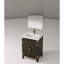 Meuble-lavabo en chêne brun avec plateau en acrylique, 24 po L 18 po x P 18 po, miroir, robinet inclus