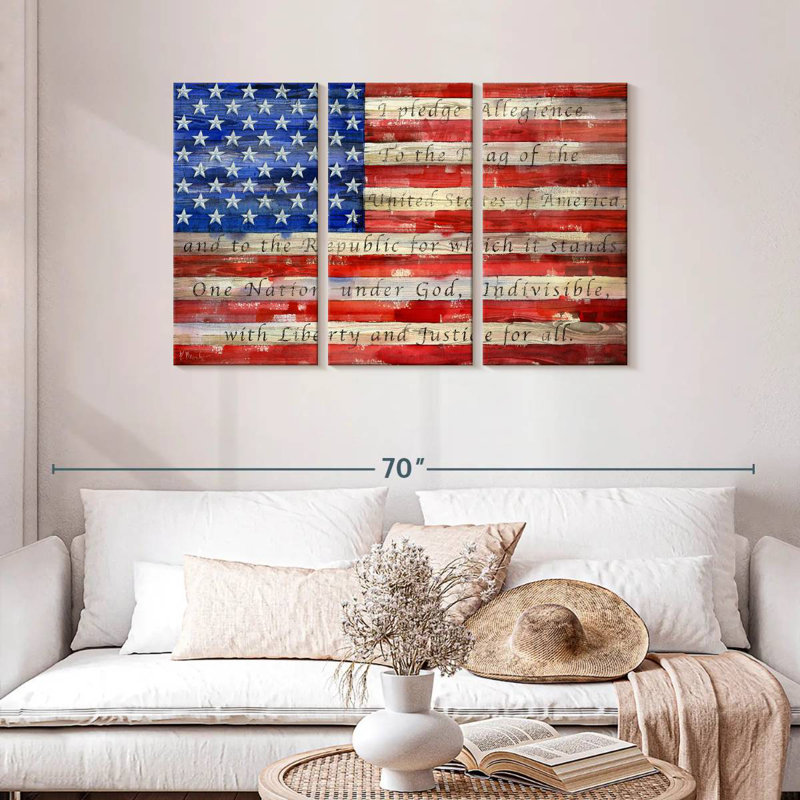 Borges All American Flag - Script, 28" H x 45" W
