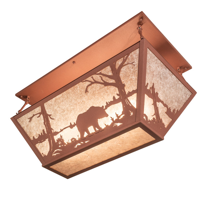 Bear at Lake 6 - Light Semi Flush Mount