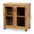 Laurel Oak & Black Finish 2-Glass Door Storage Cabinet, 32.36" H X 31.2" W X 15.54" D
