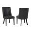 Chaise d'appoint Astrid en similicuir noir (ensemble de 2)-114814509-123801228