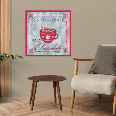 Chocolat chaud, art abstrait d'hiver contemporain