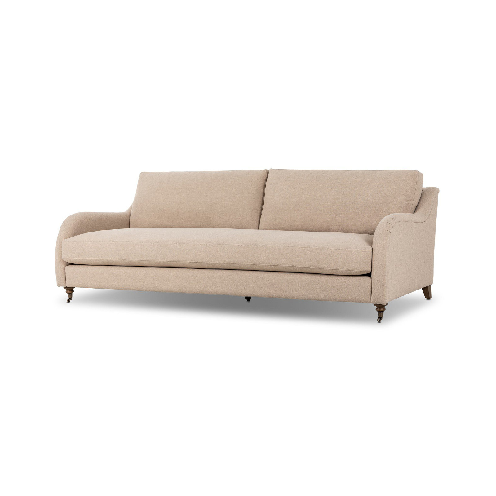 Lynne 96'' Upholstered Sofa, Antwerp Taupe Linen Blend