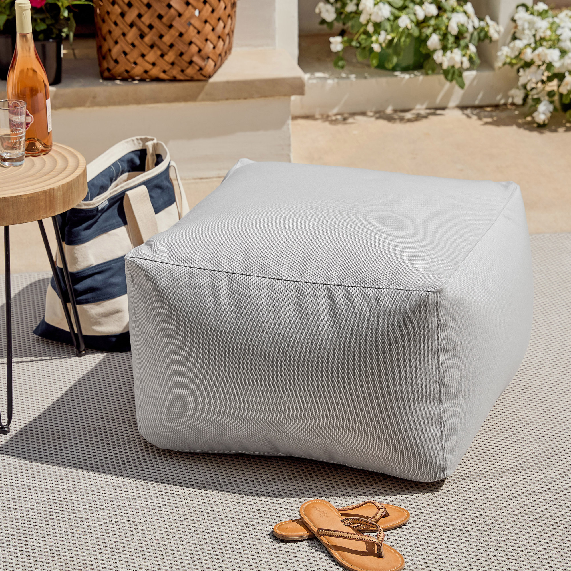 Sunbrella Outdoor Solid Modular Seating, Gray