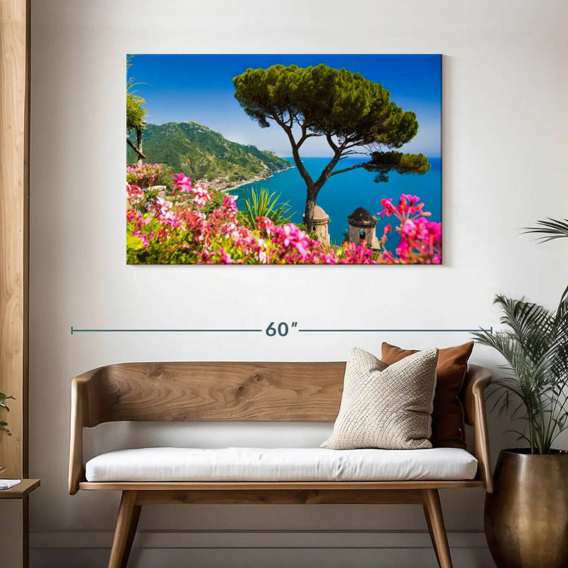 Scène Gillard à la côte d'Amalfi, H 30 po x l 45 po