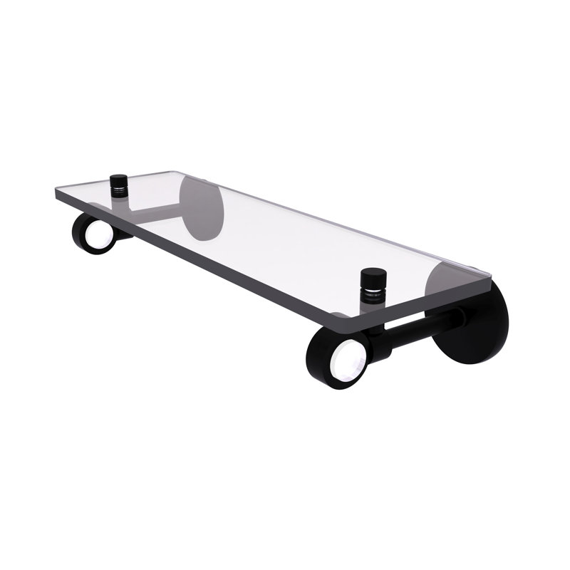 Margolis Bracket Shelf with Towel Bar, Matte Black