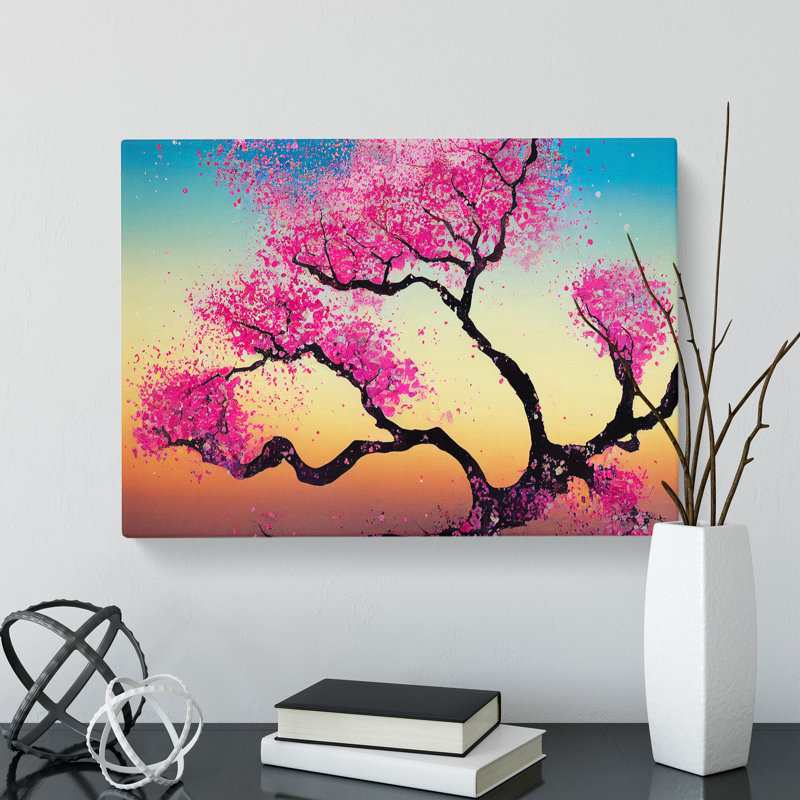 Wholesome Cherry Blossom Tree - Wrapped Canvas, 40cm H x 60cm W x 3cm D