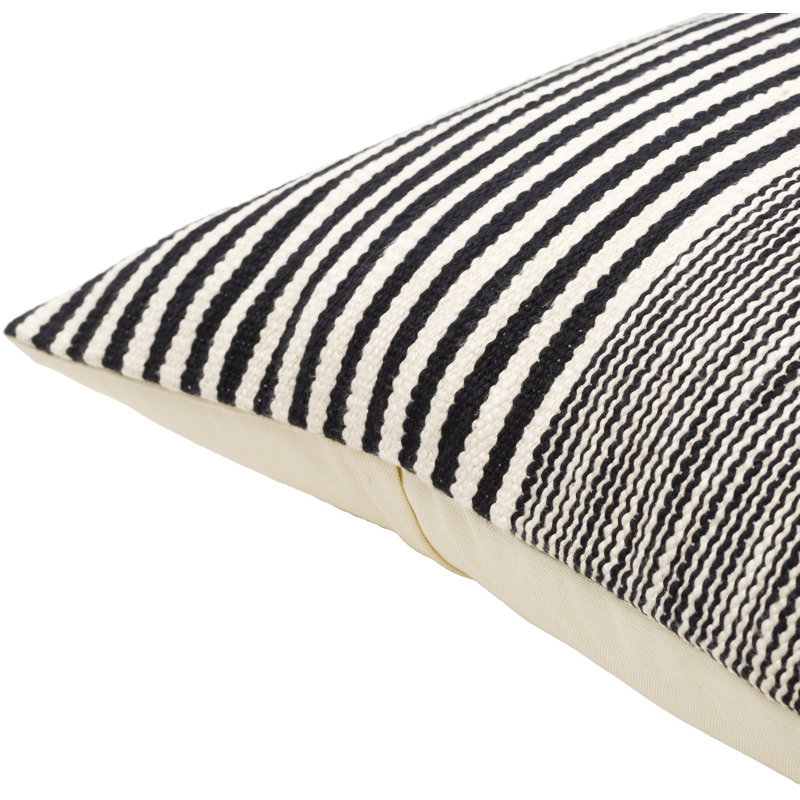 Rhoda Striped Cotton Throw Pillow, Polyester/Polyfill