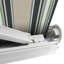 Dakota Fields 300cm W x 250cm D Fabric Multi-Stripe Cover Motorised Retractable Patio Awning