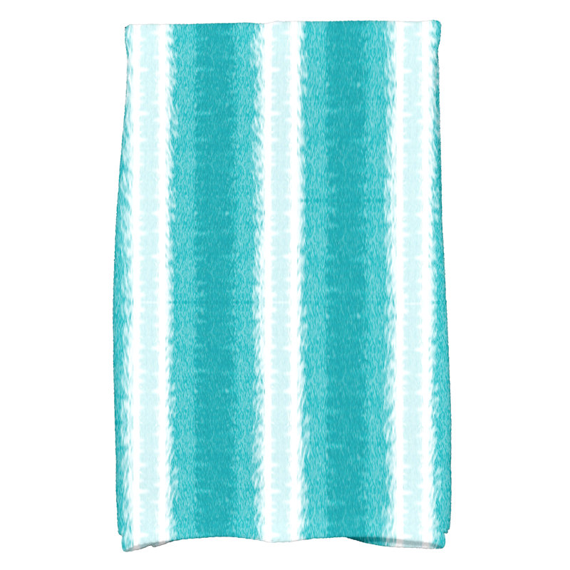 Hatch Stripe Tea Towel Kitchen Towel, Lake Blue