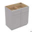 Armoire de base à porte shaker gris clair, pour la cuisine, la buanderie et la salle de bain Tablettes réglables prêtes à assembler
