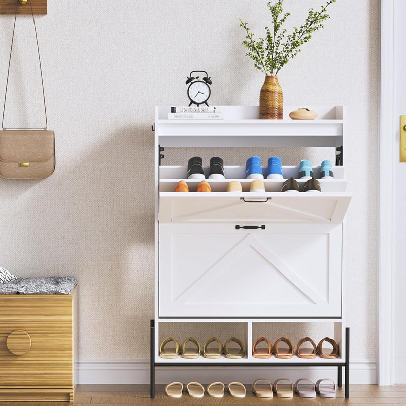 16 Pair Flip Down Shoe Storage