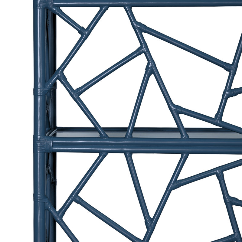 Tiffany 72"H x 36"W Etagere Bookcase, Navy