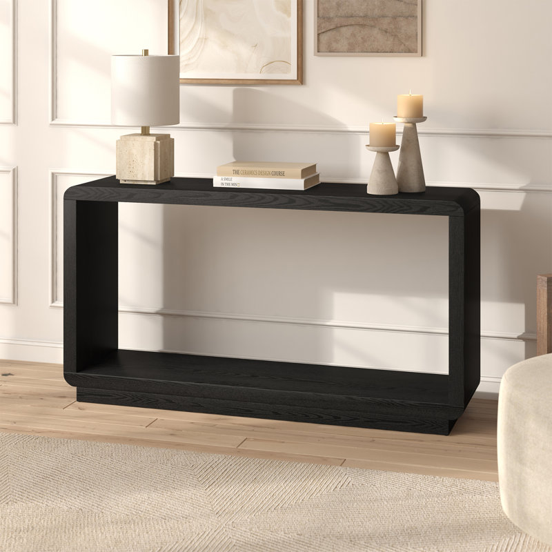 Console rectangulaire 55 po Lonni, Bois espresso