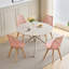 45cm Modern Cut‑Out Dining Side Chair, PU Padded Seat with Wood Legs for Kitchen and Office-1610627661-1615949637