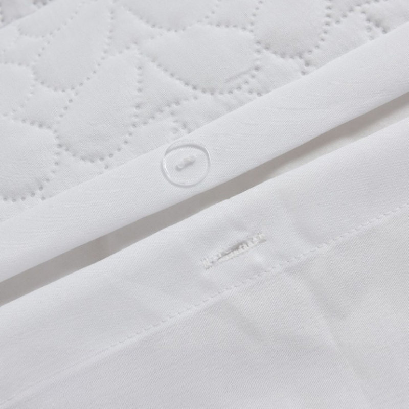 3D Embossed Pattern Kinsley Duvet Set, 3, Super King Duvet Cover Set, White