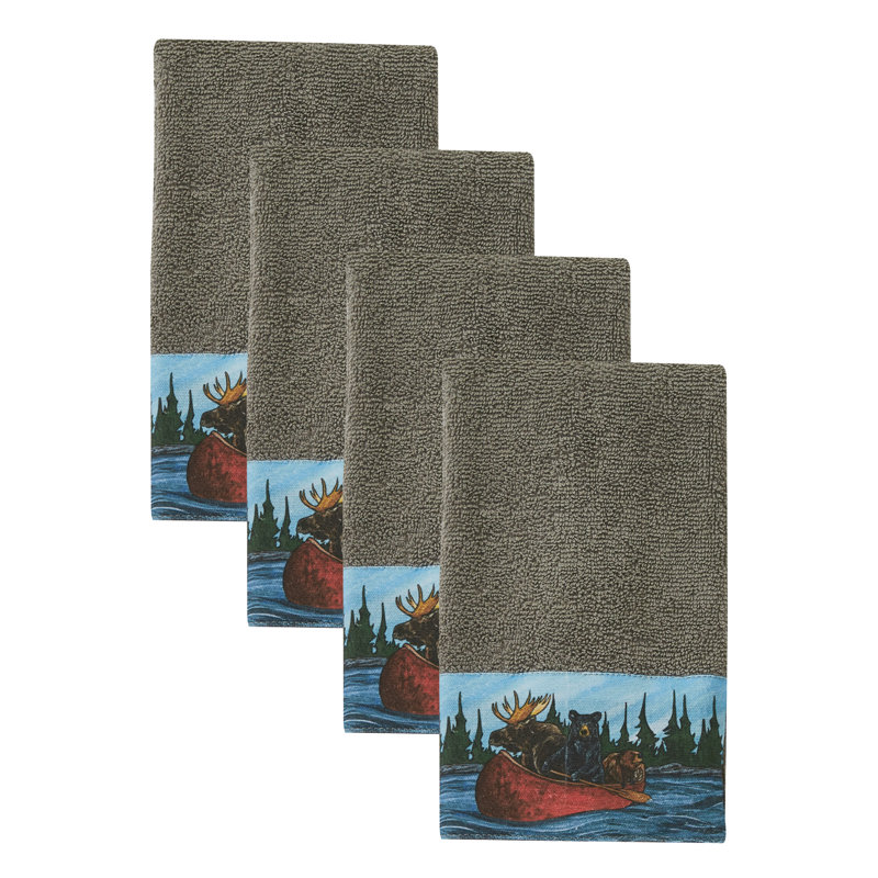 Ouseman 4 - Piece Terrycloth Fingertip Towel Guest Room Case Pack