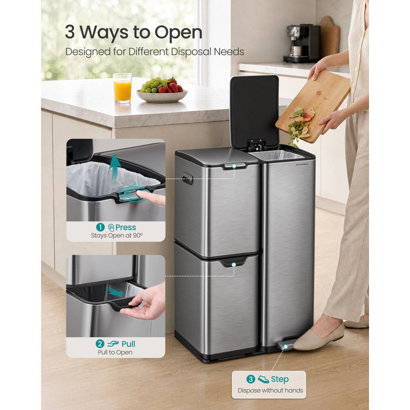 Recycling Bin - 50 L, Silver