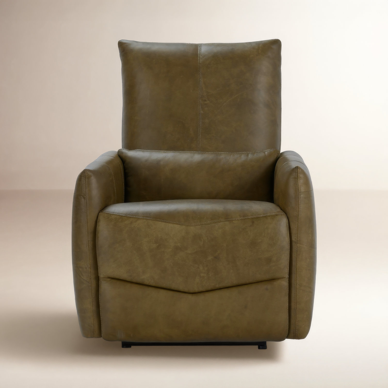 Mira 33" Genuine Leather Swivel Power Recliner, Earth Brown Genuine Leather
