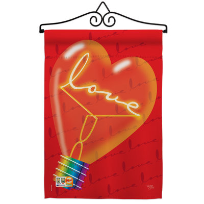 Double Sided 18.5'' H x 13'' W Polyester Valentine's Day Flag Set