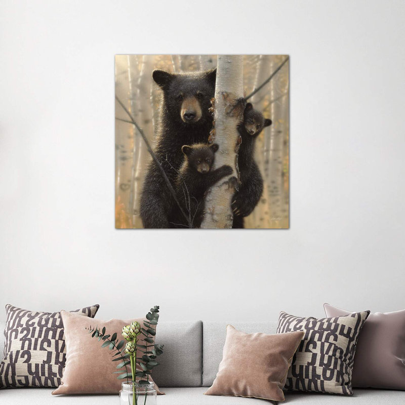 «Mama Black Bear» par Collin Bogle Print, Toile tendue, H 37 po x l 37 po x P 1,5 po