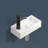 14.17 In. Wall-Mounted Rectangular Small Ceramic Bathroom Sink In Milk White