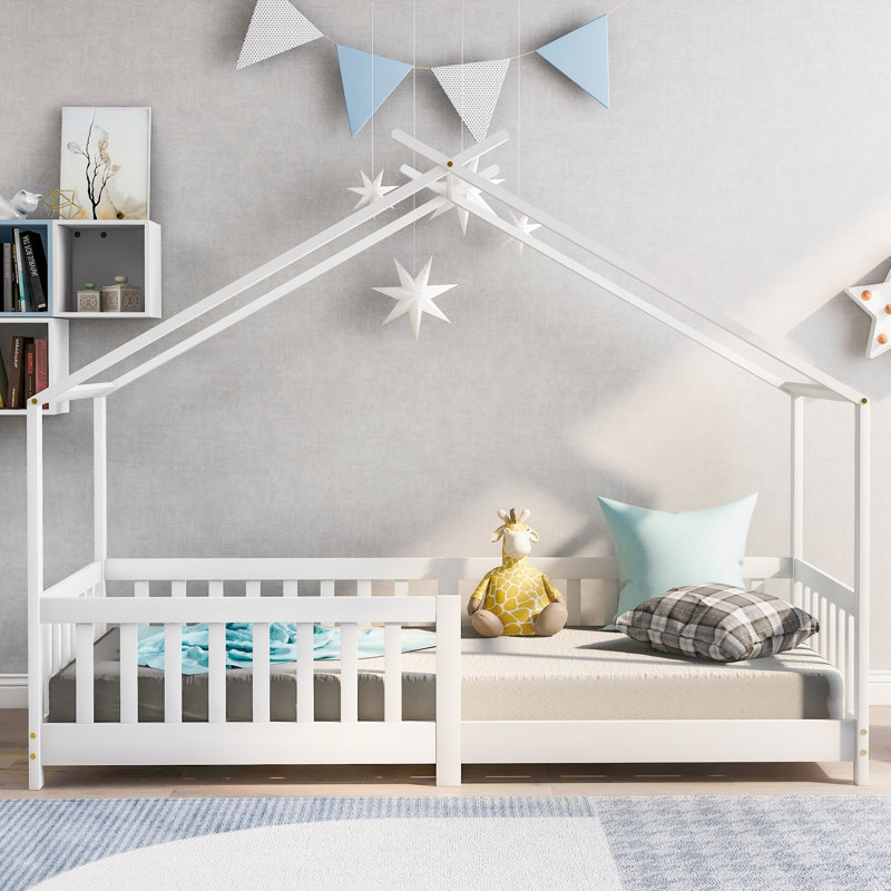 European Single (90 X 200 Cm) House Beds, White
