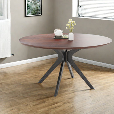 Tables de salle à manger en bois durable avec base en forme de X, style moderne pour un usage domestique