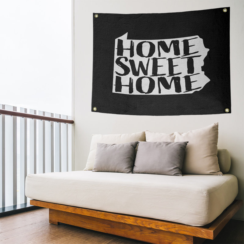 Tapisserie murale en pennsylvanie pour la maison, H 59 po x l 80 po, Noir